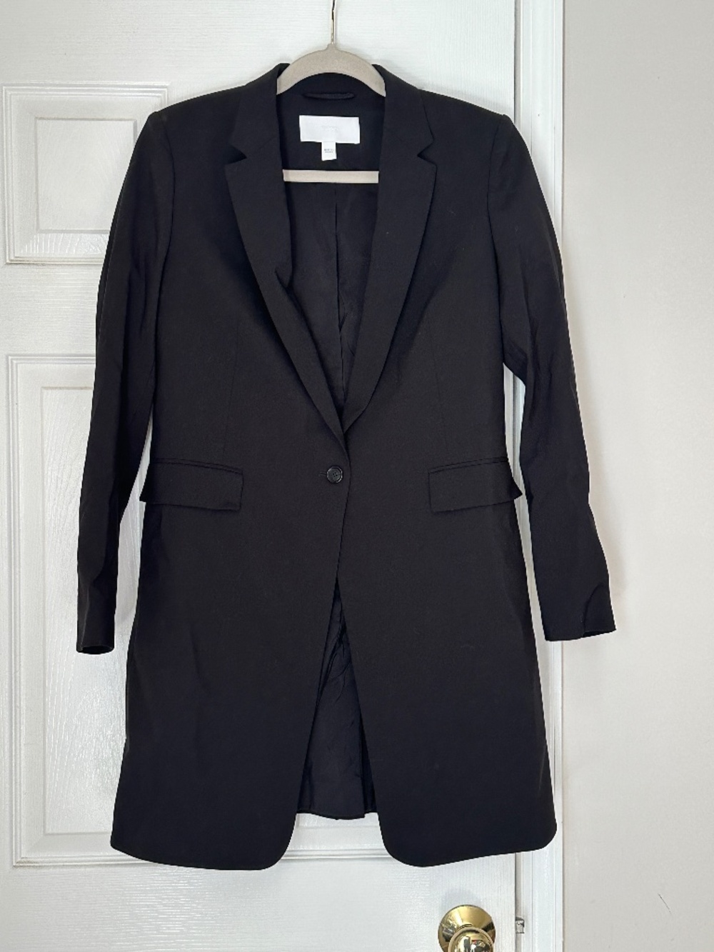 Boss Hugo Boss Women Longline Wool Blazer Jacket Business Elegant Tailored Sz 4